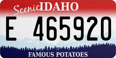 ID license plate E465920