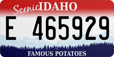 ID license plate E465929