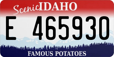 ID license plate E465930