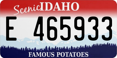 ID license plate E465933