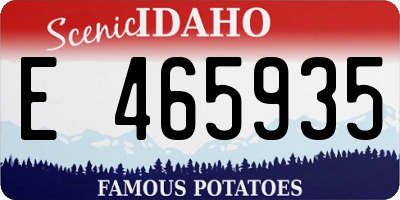 ID license plate E465935