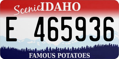 ID license plate E465936