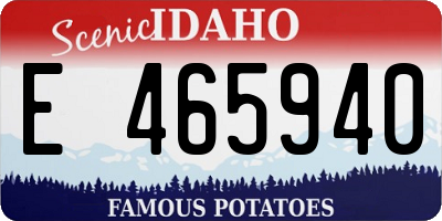 ID license plate E465940