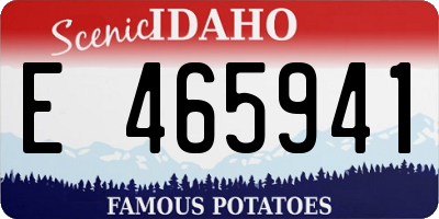 ID license plate E465941