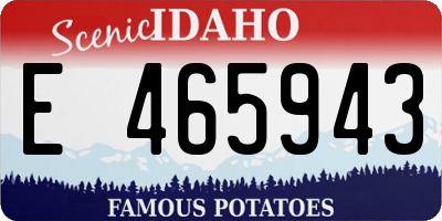 ID license plate E465943