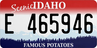 ID license plate E465946