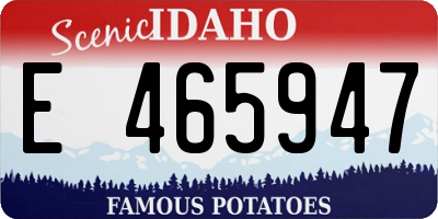 ID license plate E465947