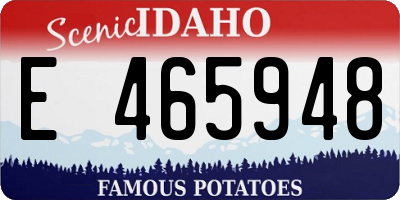 ID license plate E465948