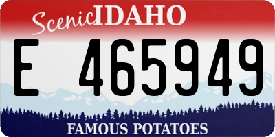 ID license plate E465949