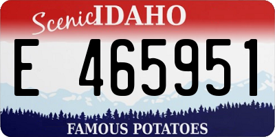 ID license plate E465951