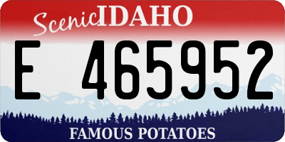 ID license plate E465952