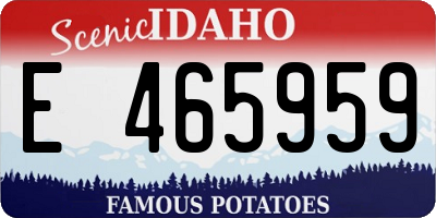 ID license plate E465959