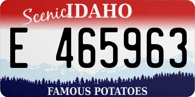 ID license plate E465963