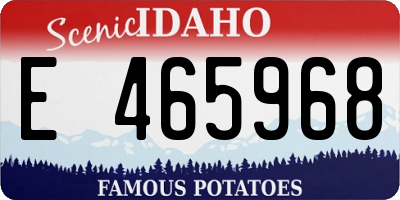 ID license plate E465968