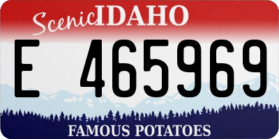 ID license plate E465969