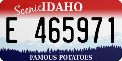 ID license plate E465971
