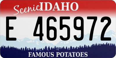 ID license plate E465972