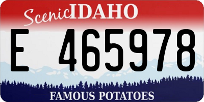 ID license plate E465978