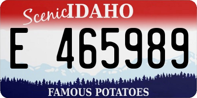ID license plate E465989