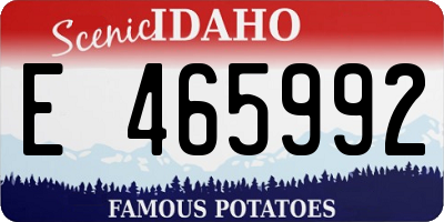 ID license plate E465992