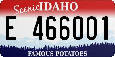 ID license plate E466001