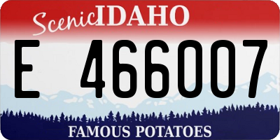 ID license plate E466007