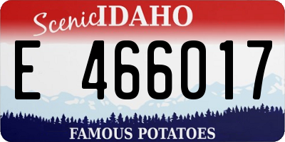 ID license plate E466017