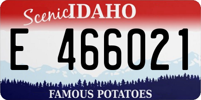 ID license plate E466021