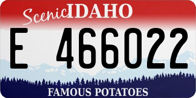 ID license plate E466022