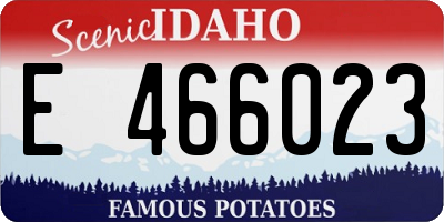 ID license plate E466023