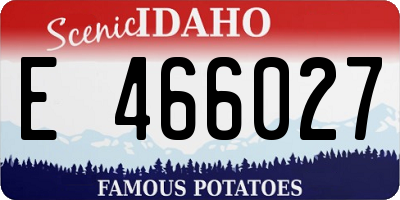 ID license plate E466027