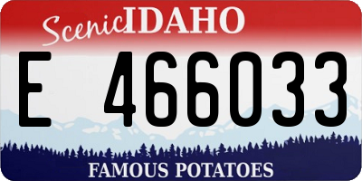 ID license plate E466033