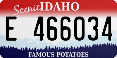 ID license plate E466034