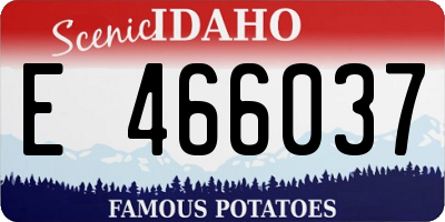 ID license plate E466037