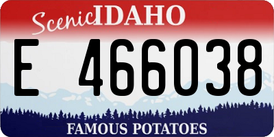 ID license plate E466038