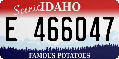 ID license plate E466047