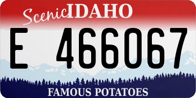 ID license plate E466067