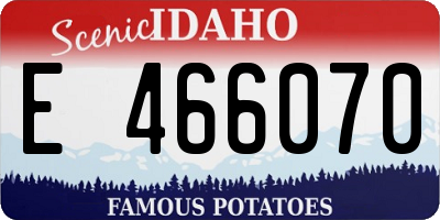 ID license plate E466070