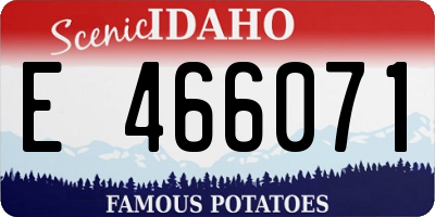 ID license plate E466071