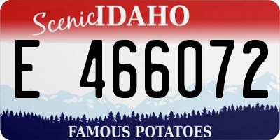 ID license plate E466072