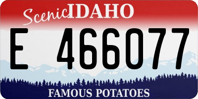 ID license plate E466077