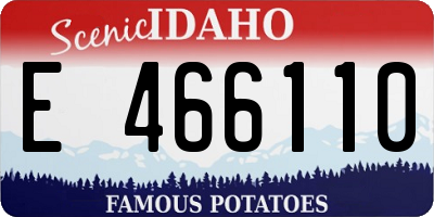 ID license plate E466110