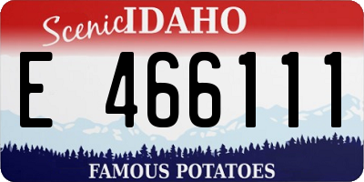 ID license plate E466111