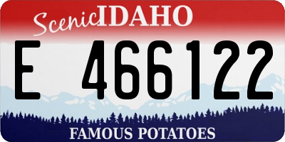 ID license plate E466122