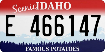 ID license plate E466147