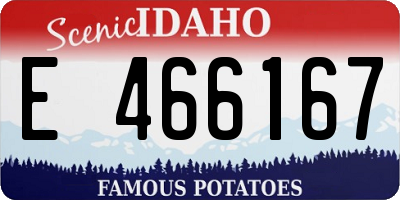 ID license plate E466167