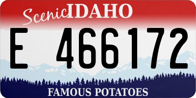 ID license plate E466172