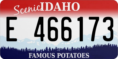 ID license plate E466173
