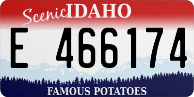 ID license plate E466174