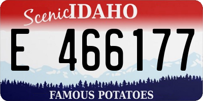 ID license plate E466177